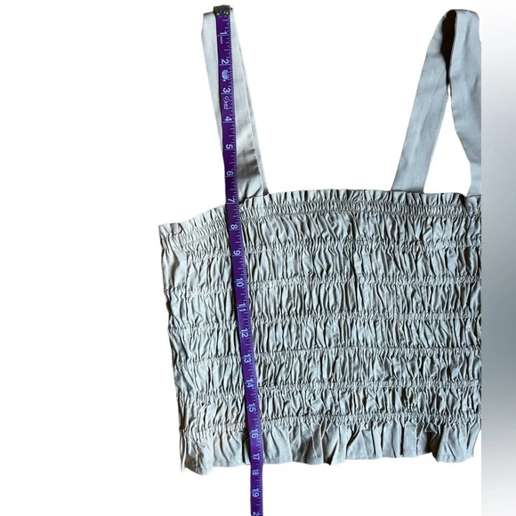 J. Crew Smocked Crop Tank Top Women’s Size Small NWT Tan Nude - Picture 8 of 13